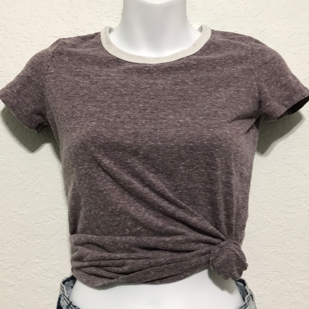 Basic purple ish ringer tee